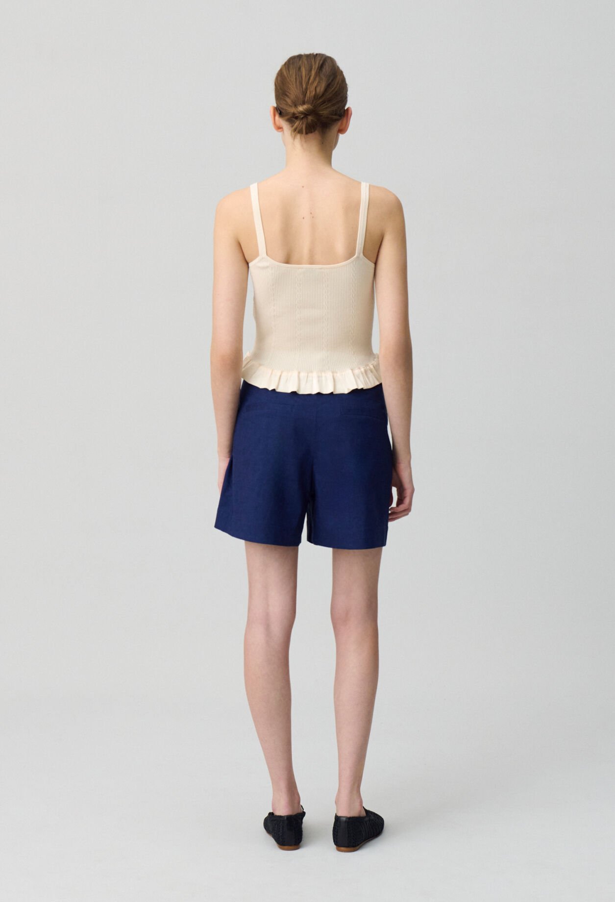 Ruffled satin top