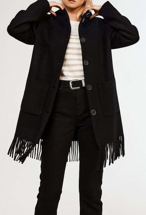 Fringed pea coat