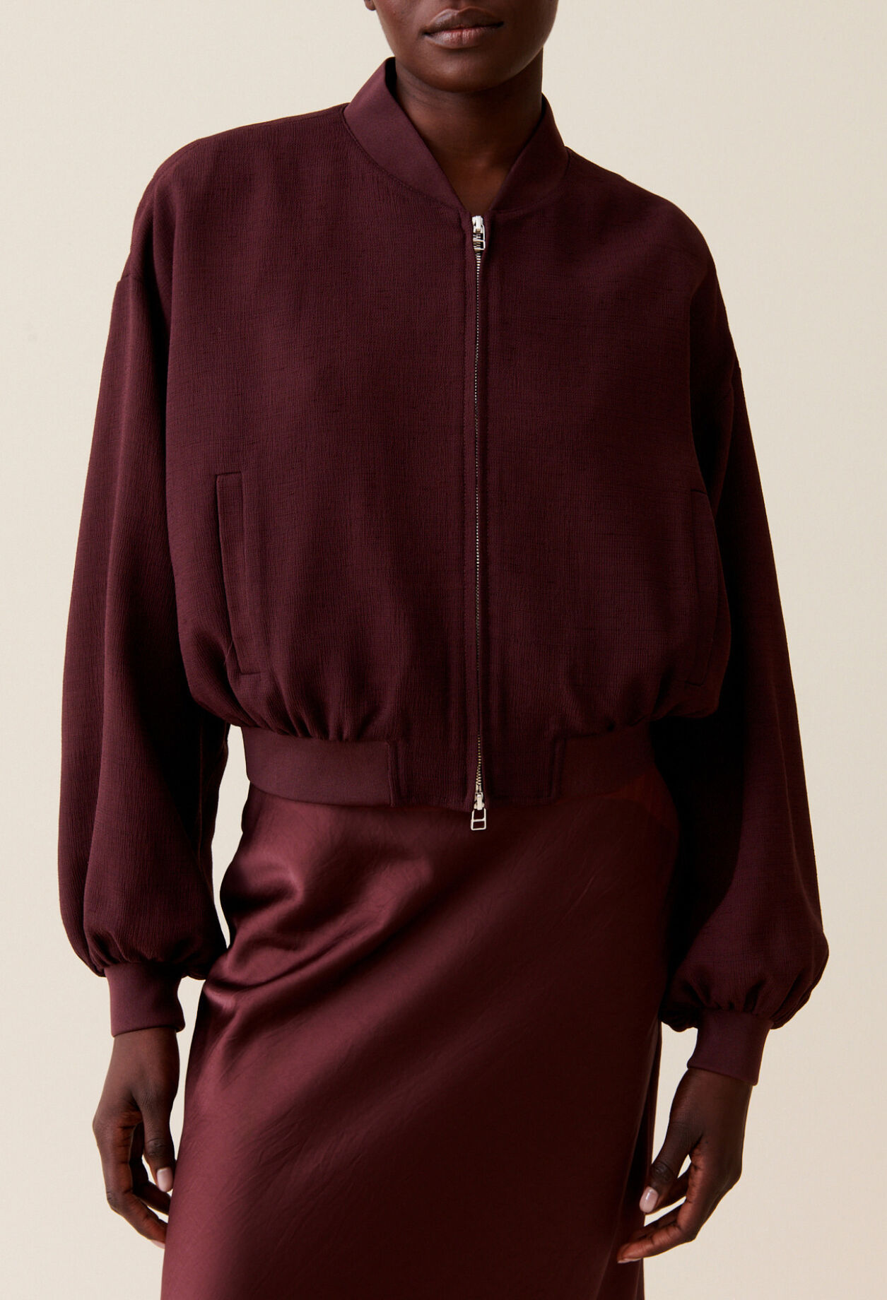 Bomber fluide zipp&eacute;