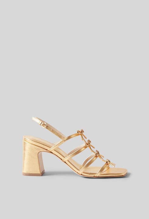 Ledersandalen mit Absatz