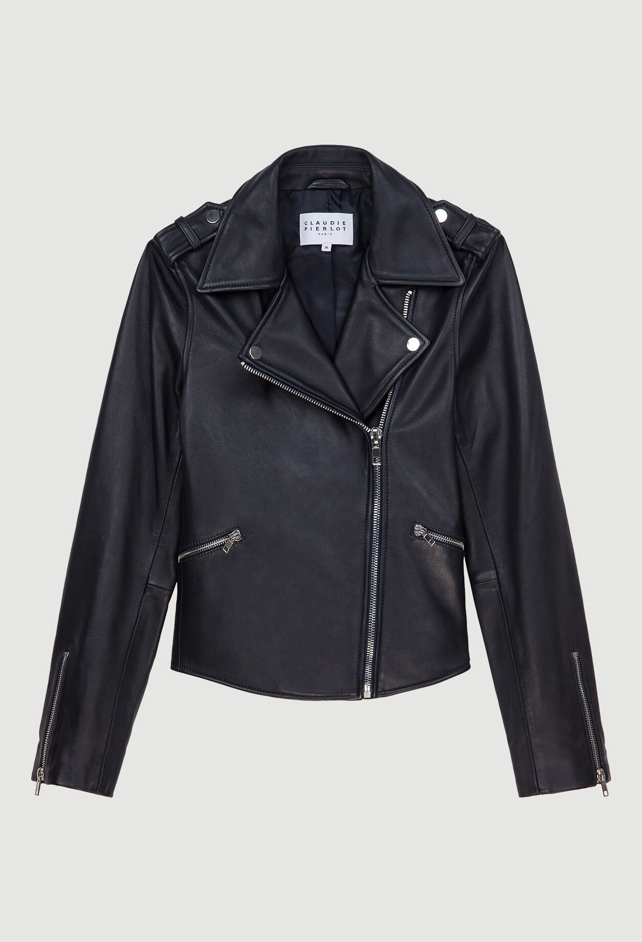 Lederbluse gekreuzt