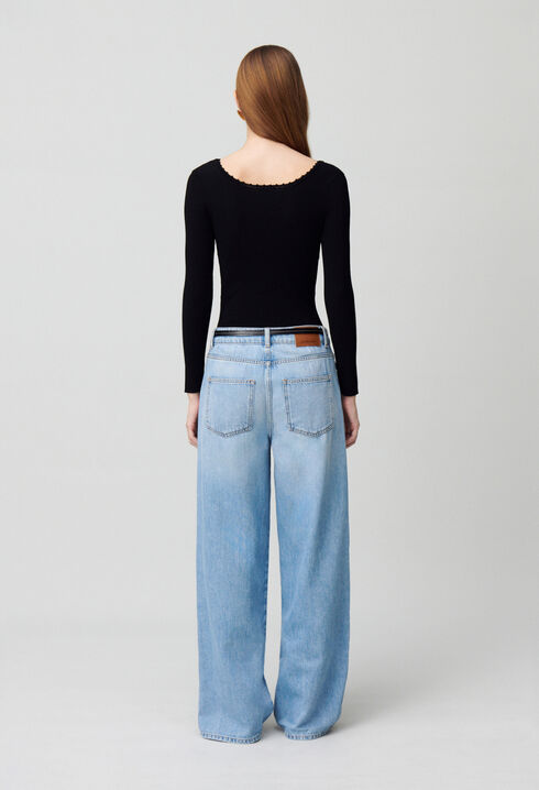 Top manches longues maille fine