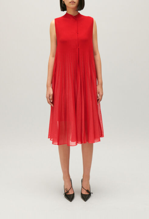 Langes Strickkleid