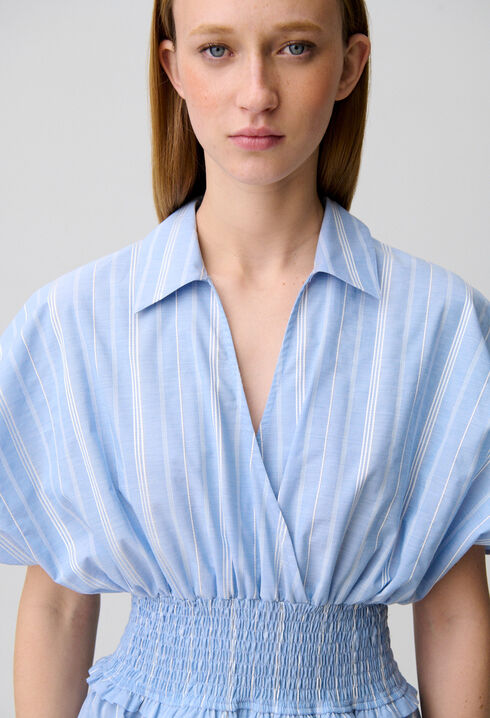 Robe ray&eacute;e cache-c&oelig;ur