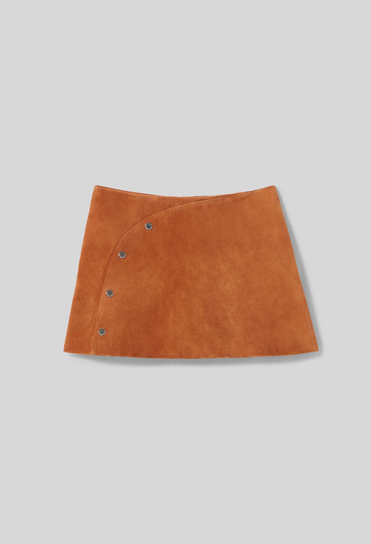 Suede mini skirt