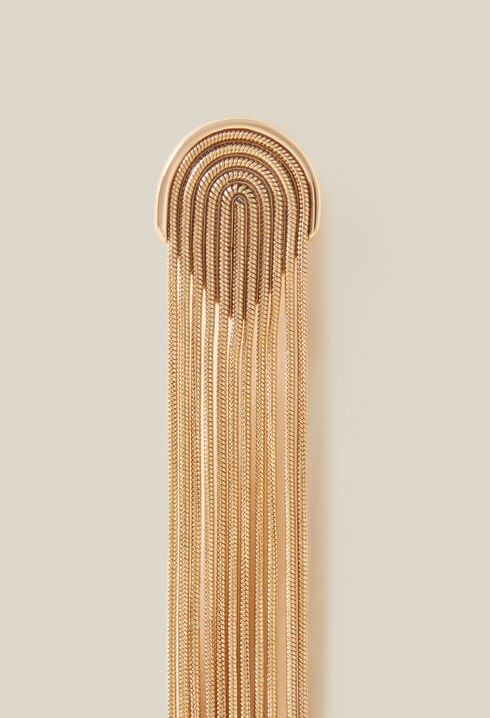 Gold cascade earrings