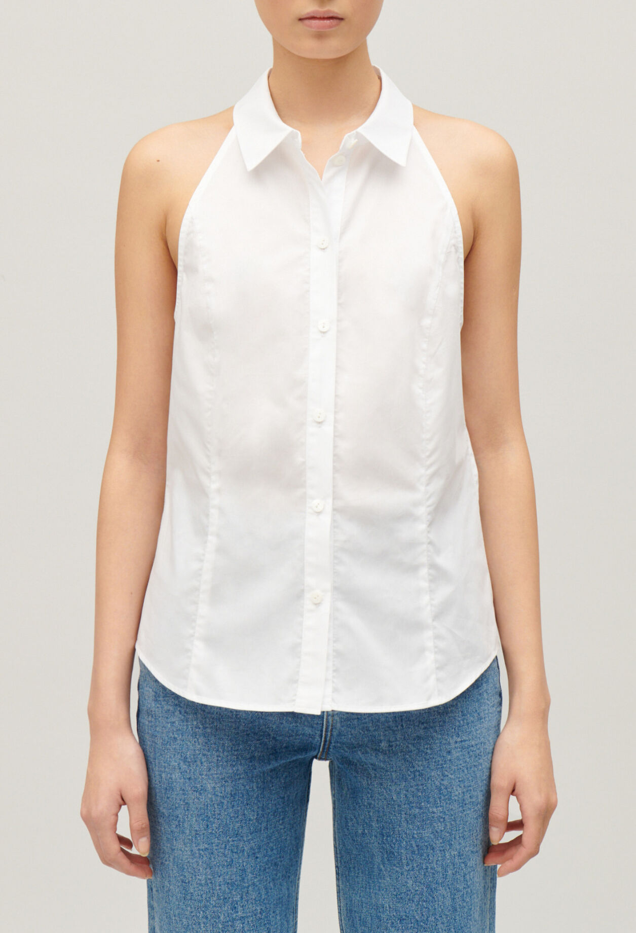 Chemise sans manche blanche
