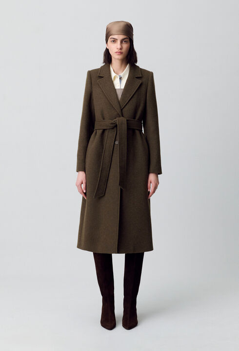 Manteau long laine