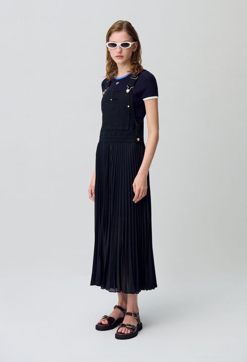 Plissiertes Maxikleid