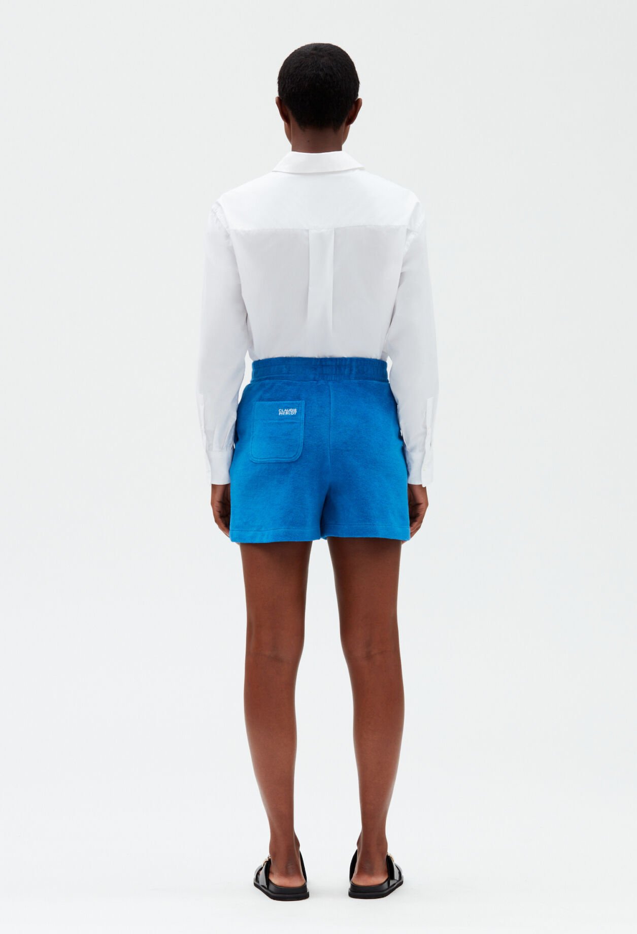 Short éponge bleu