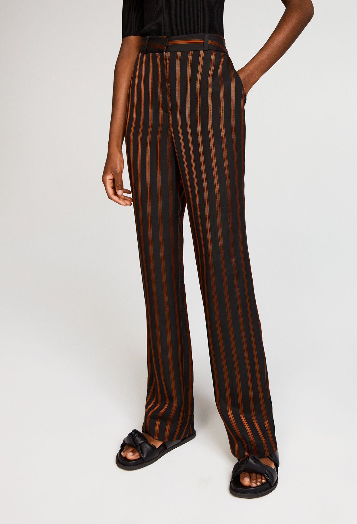 High-waisted trousers