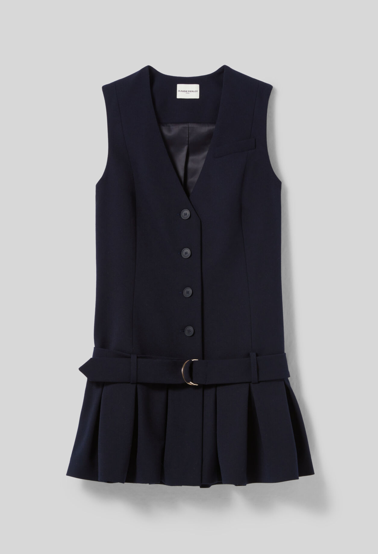 Robe courte cintrée plissée