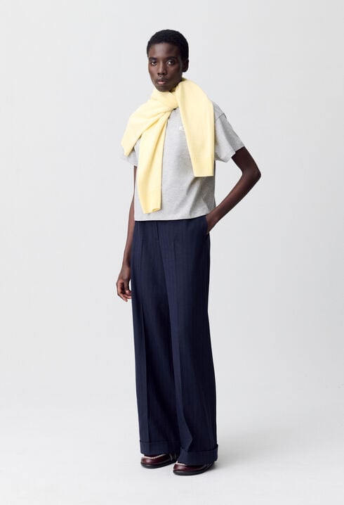 Straight-leg tailored trousers