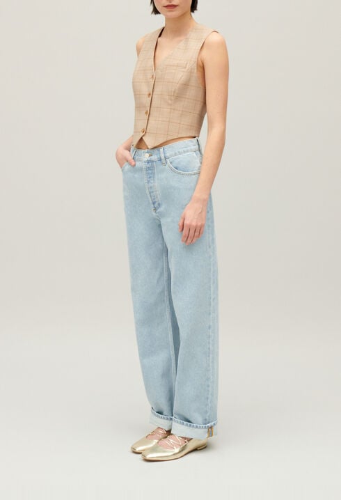 Jean Louis flare blau verwaschen