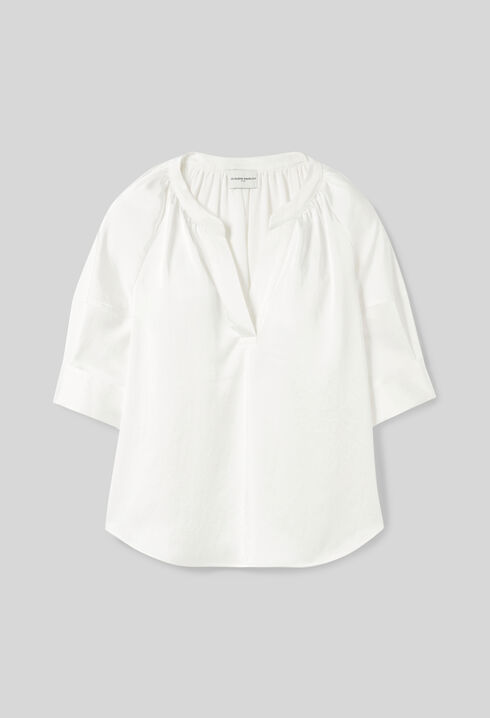 Flowy blouse with a notch neckline