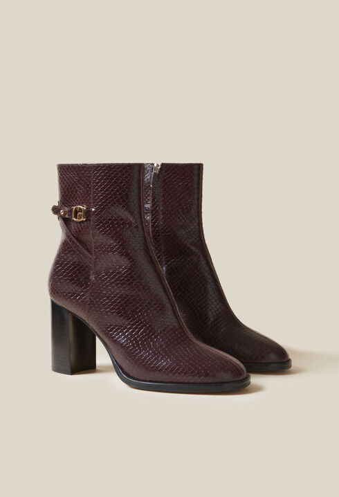 Glossy Snake Effect Boots