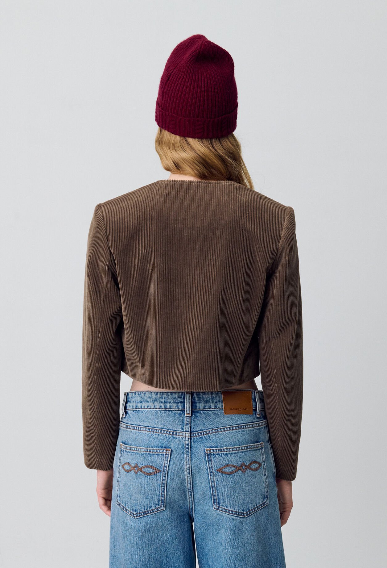 Short Velvet Boxy Jacket