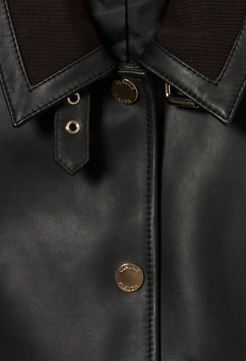 Leder-Bomberjacke