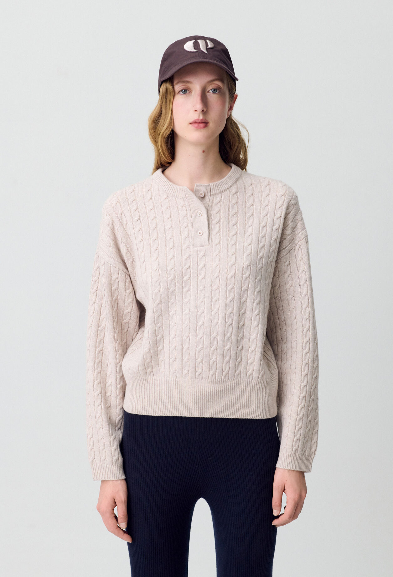 Pullover mit Bubikragen