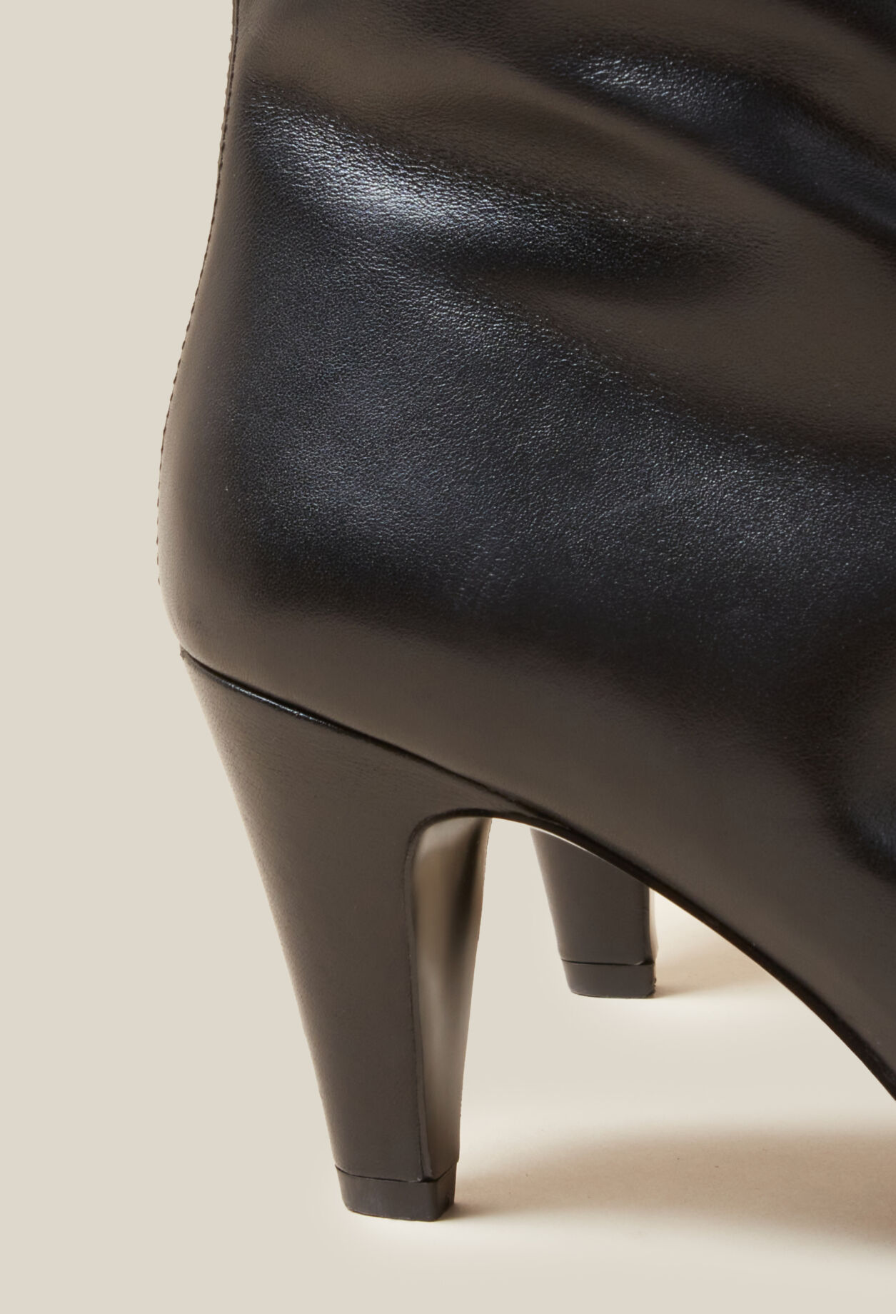 Leather knee-high boots
