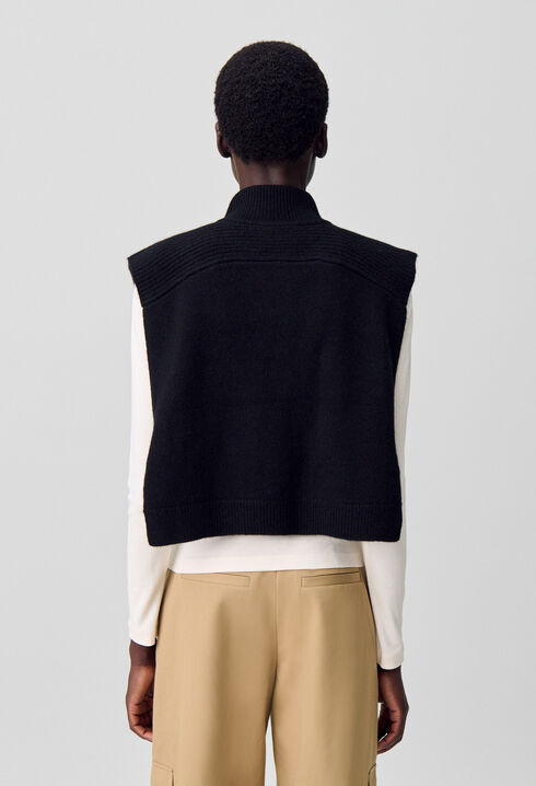 Col maille sans manches
