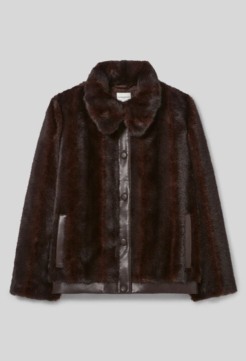 Faux fur coat