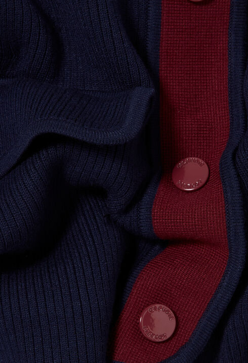 Cardigan épais bicolore