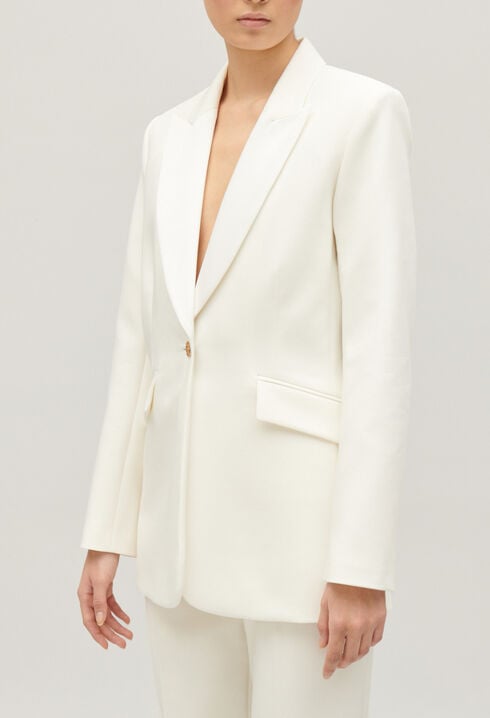 Veste tailleur bimatières