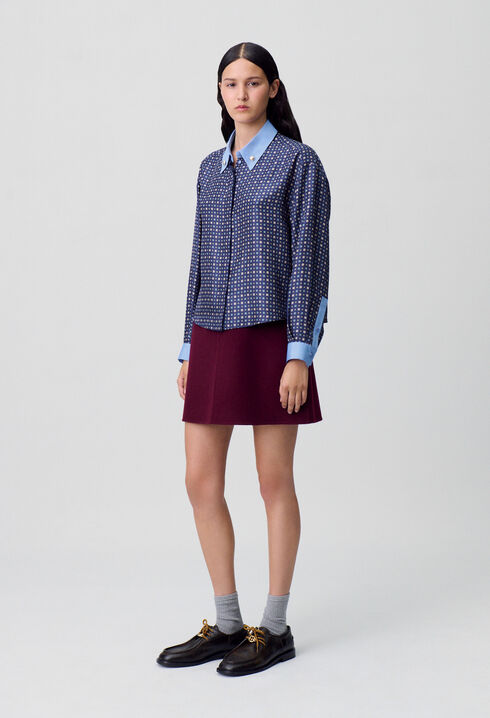 Chemise soie imprimée