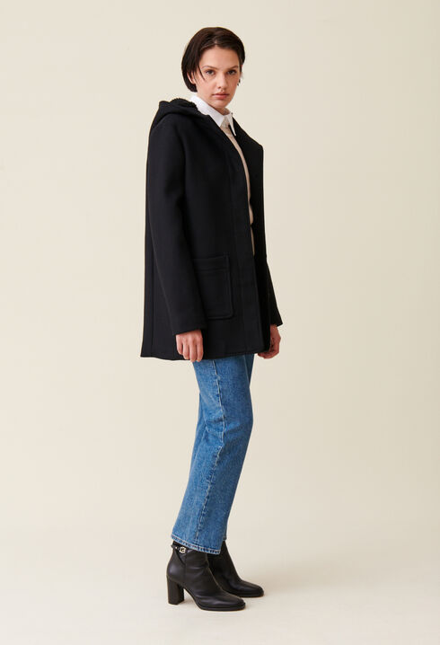 Manteau capuche noir