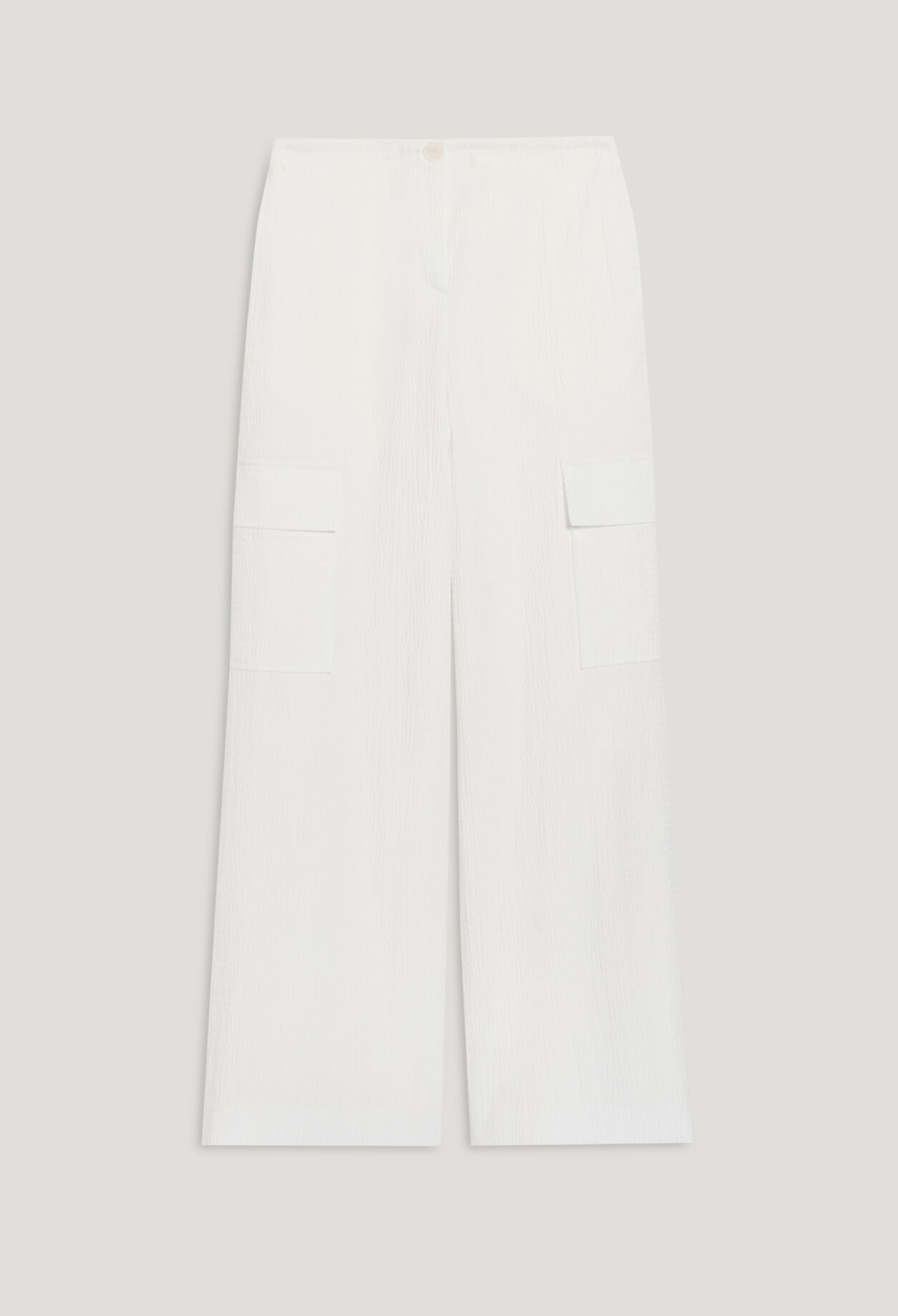 White cargo trousers