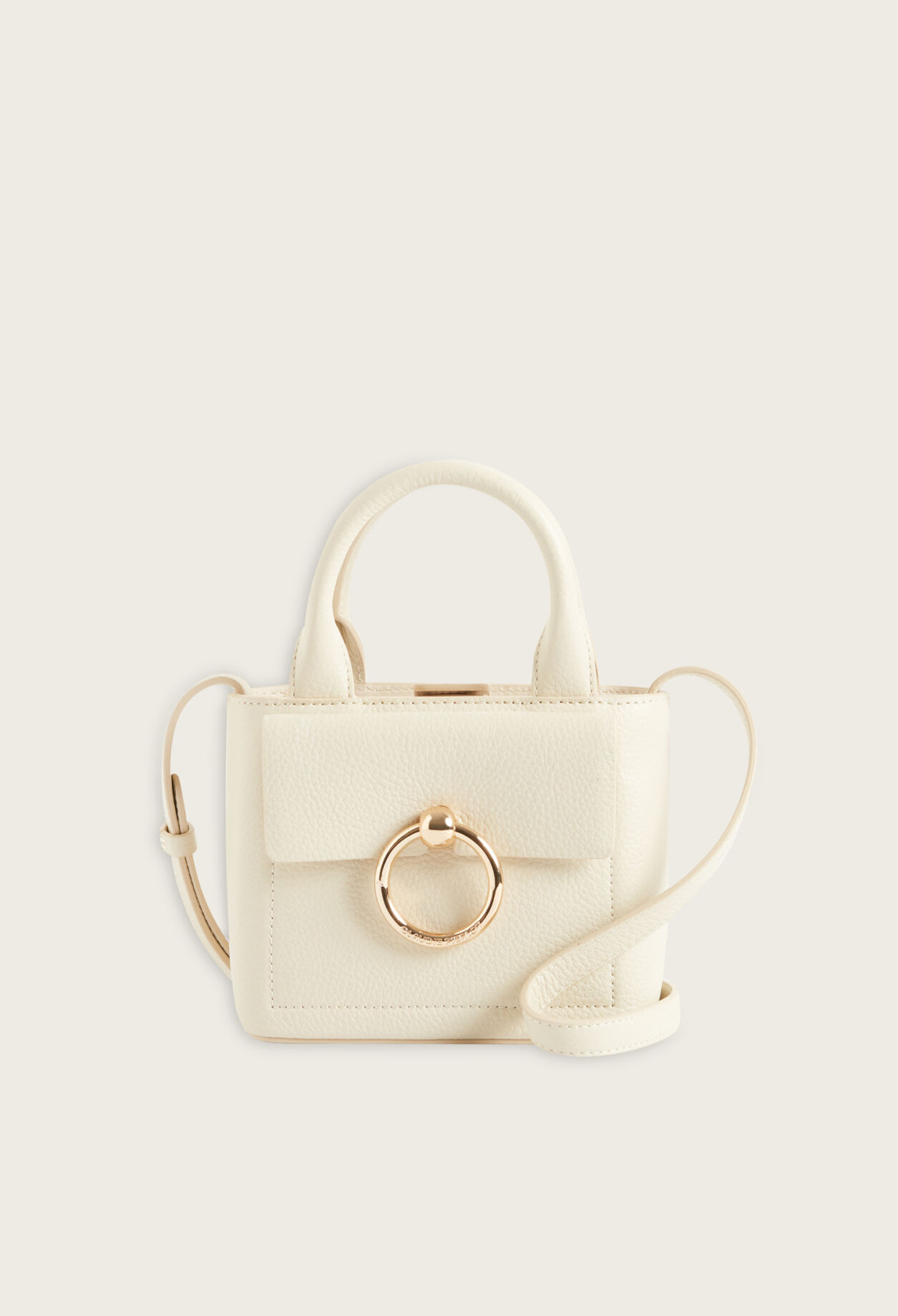 Sac Anouck nano cuir grainé écru