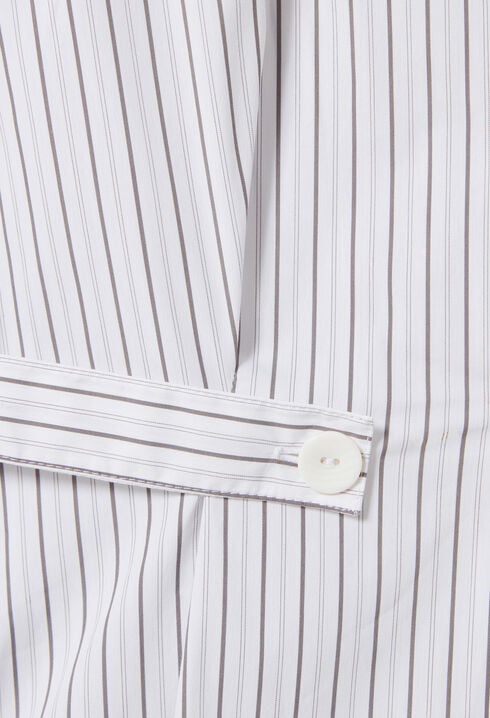 Striped poplin shirt