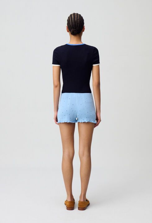 Feinstrick-Shorts
