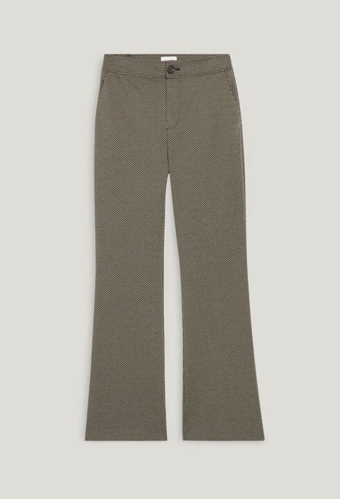 Pantalon droit imprimé chocolat