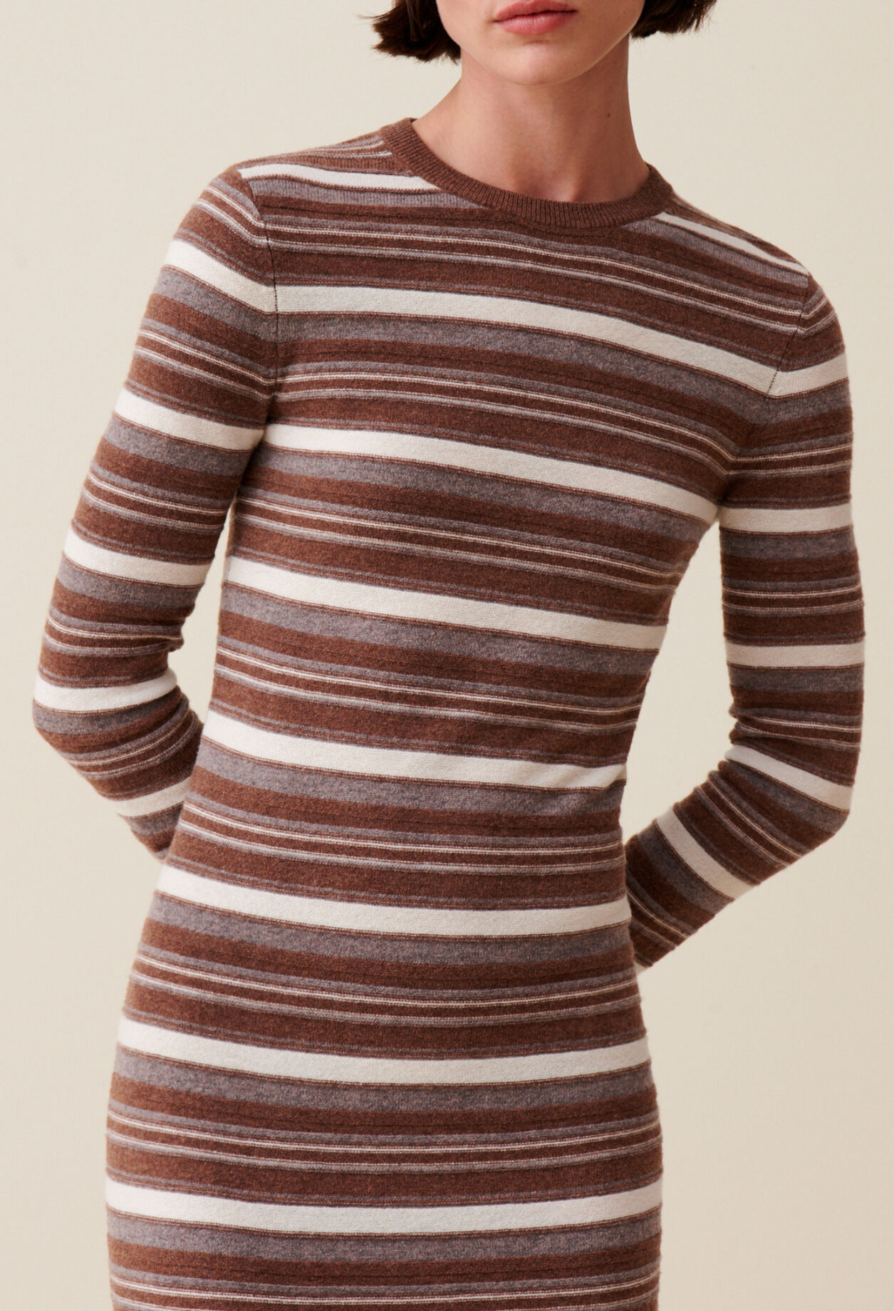 Striped wool dress