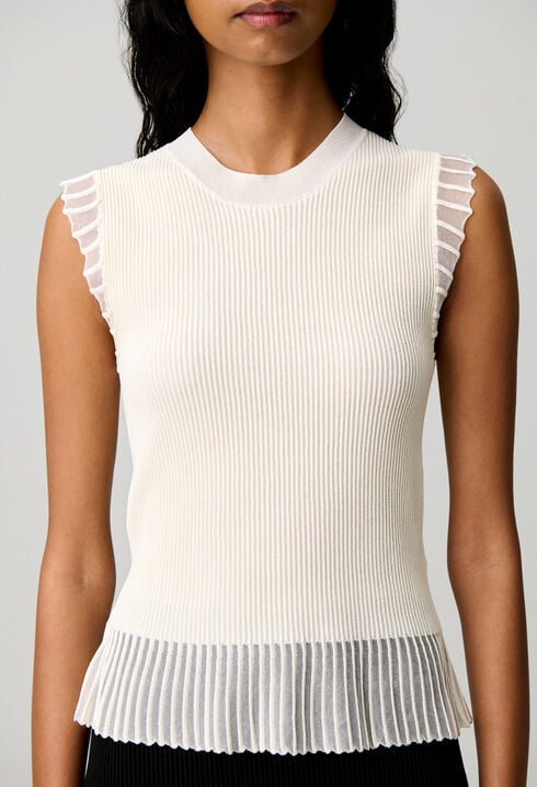 Top maille col montant