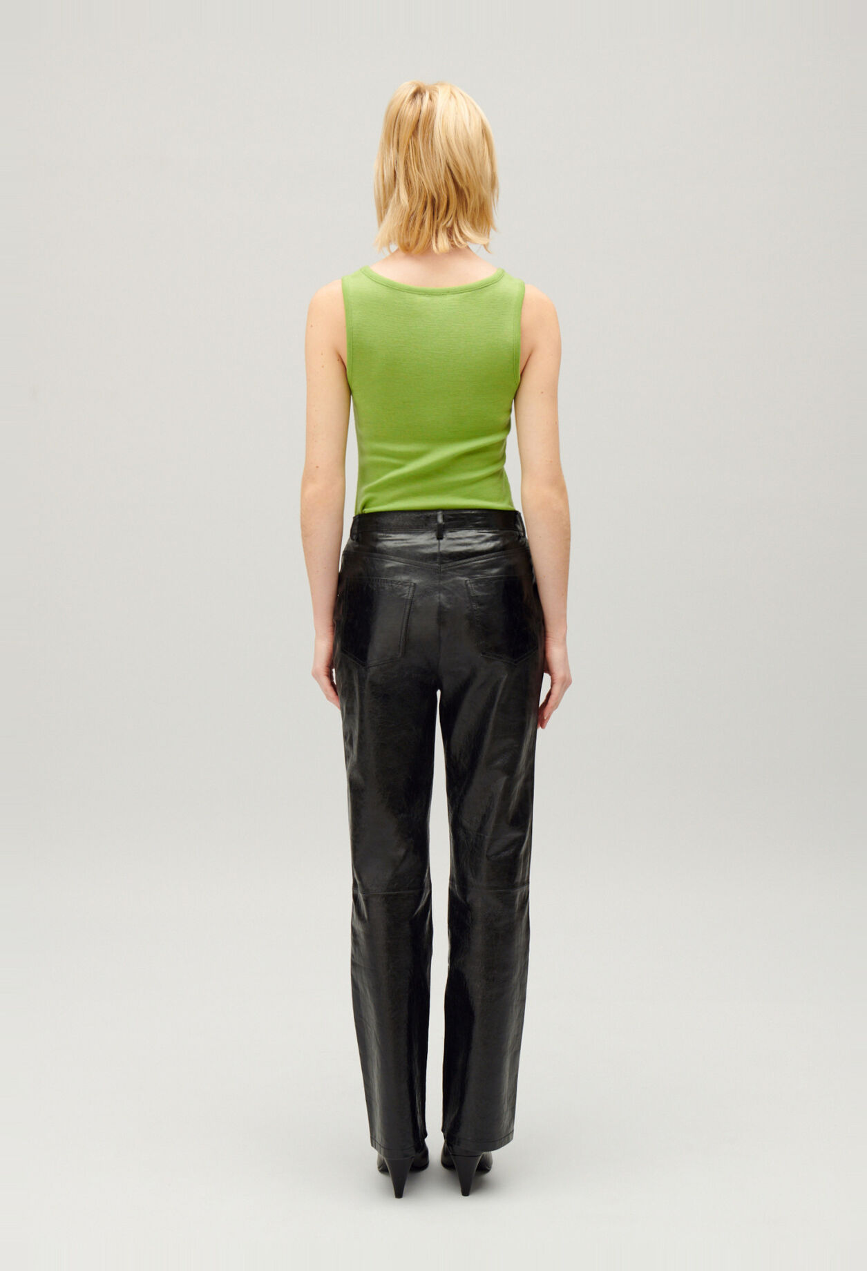 Schwarze Lederhose