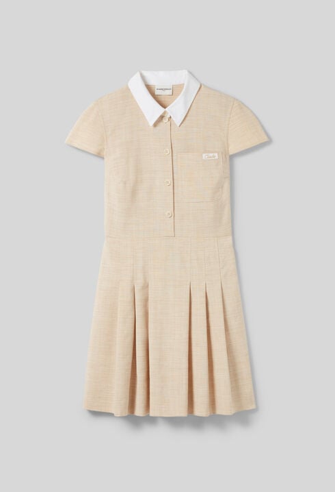 Pleated Short Dress