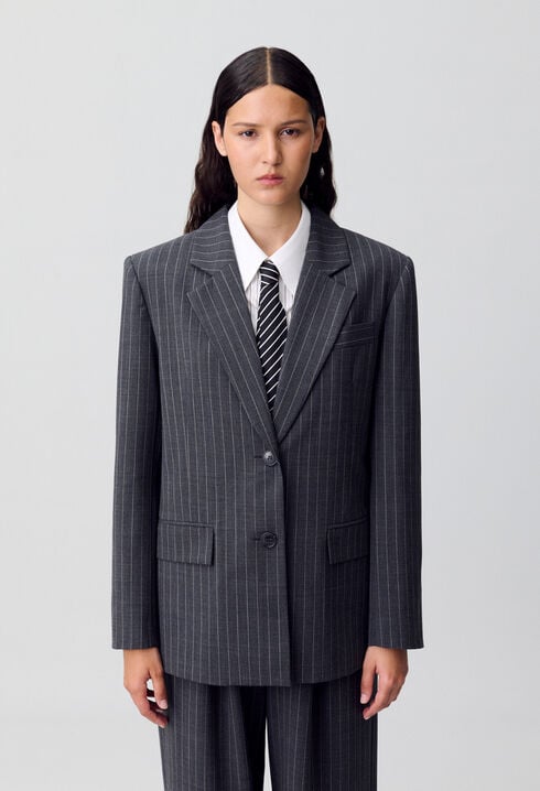 Striped tailored jacket