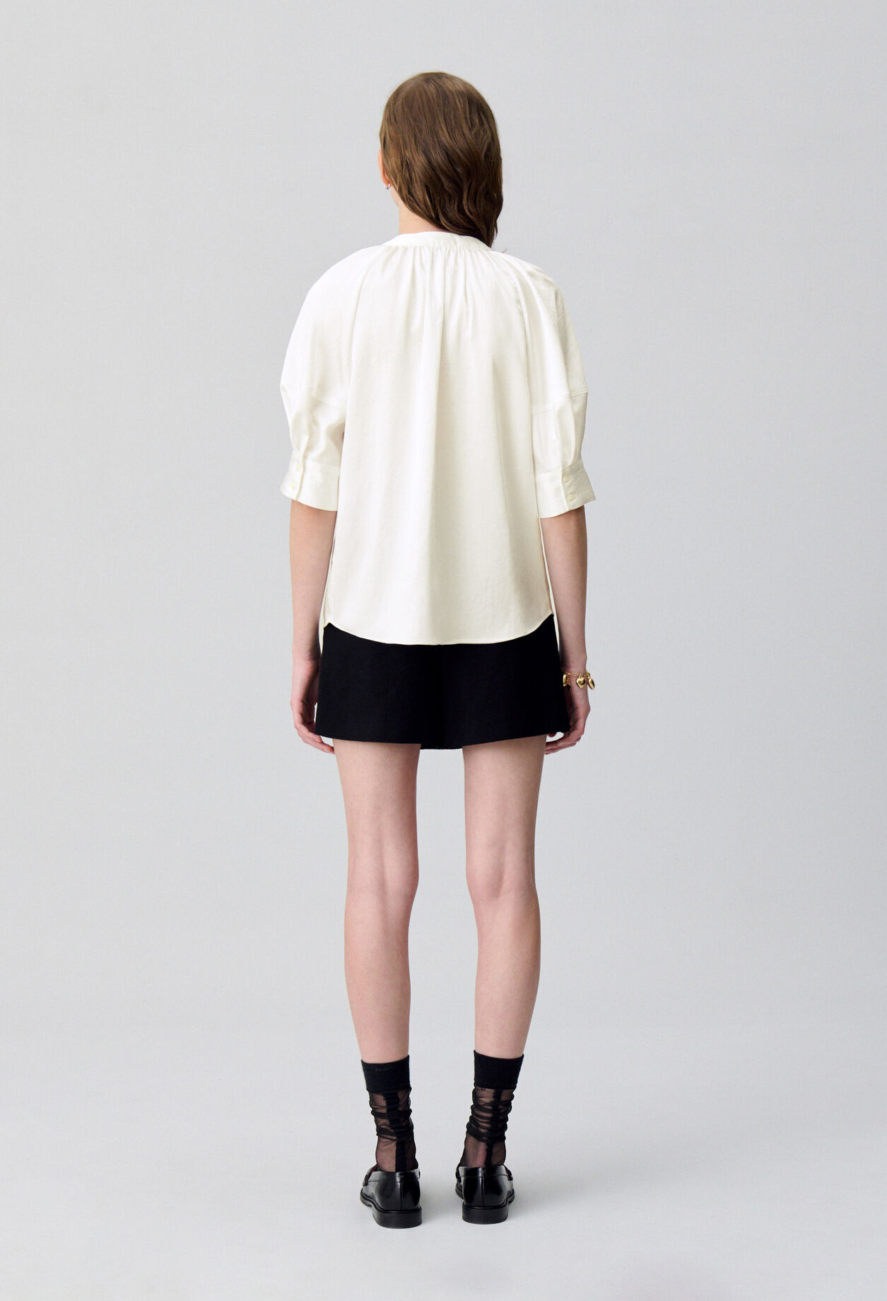Blouse fluide col tunisien