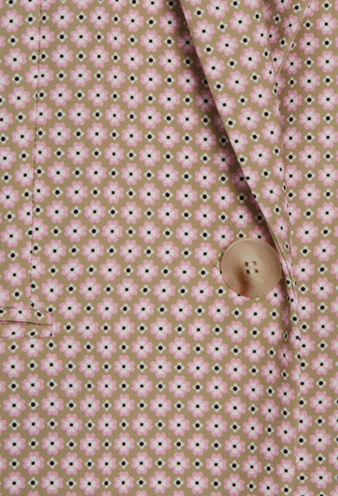 Printed pink suit jacket