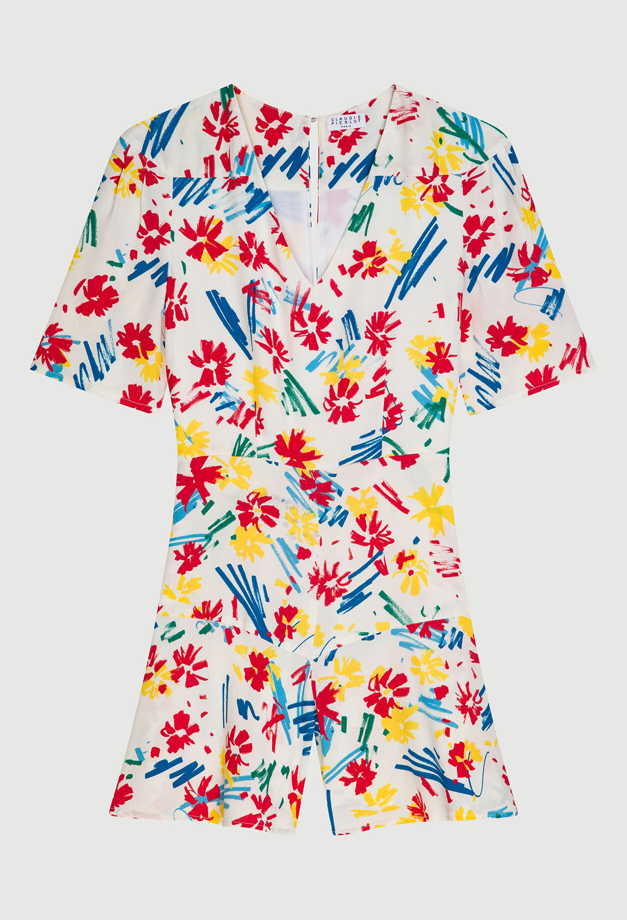 Combi-short à motifs fleuris