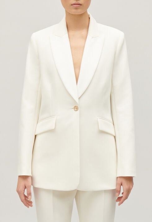 Veste tailleur bimatières