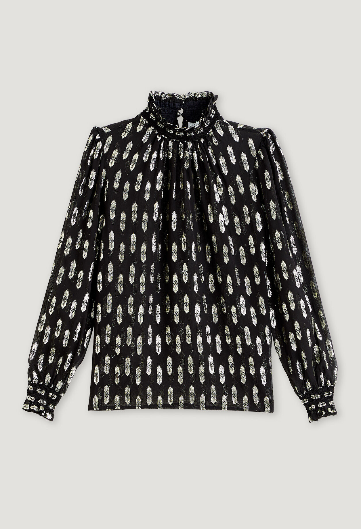 Besticktes schwarzes Top