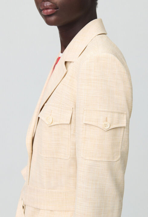 Belted safari jacket