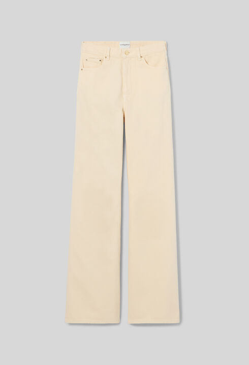 High-waisted flared denim jeans