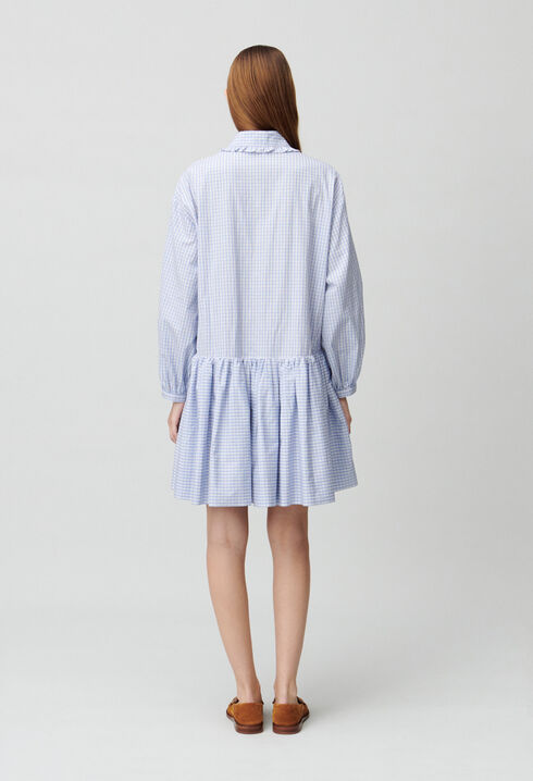 Checked babydoll dress