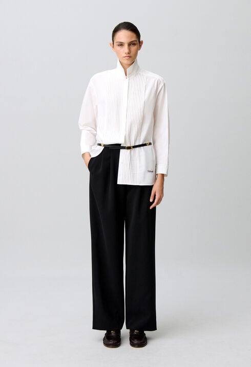 Tailored straight wide trousers