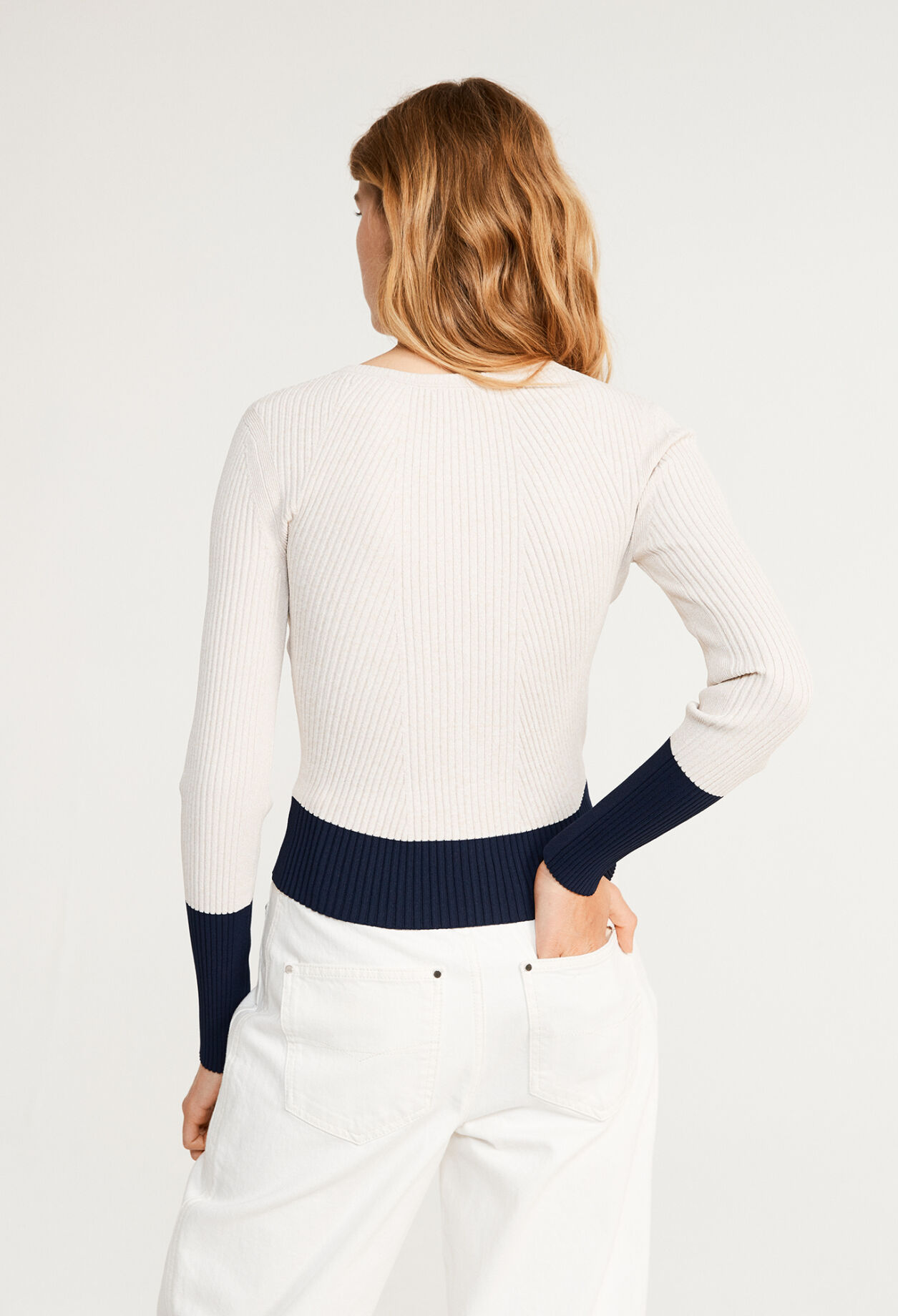 Dual-tone cardigan